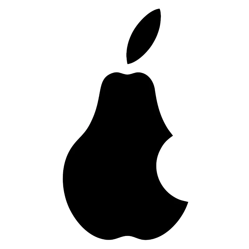 15*8.1 cm Hruška No Apple Logo Vinyl Sticker Die Cut Nový prenosný nový štýl Hot Be Dries Oem Car Auto Decor Decor Sticker