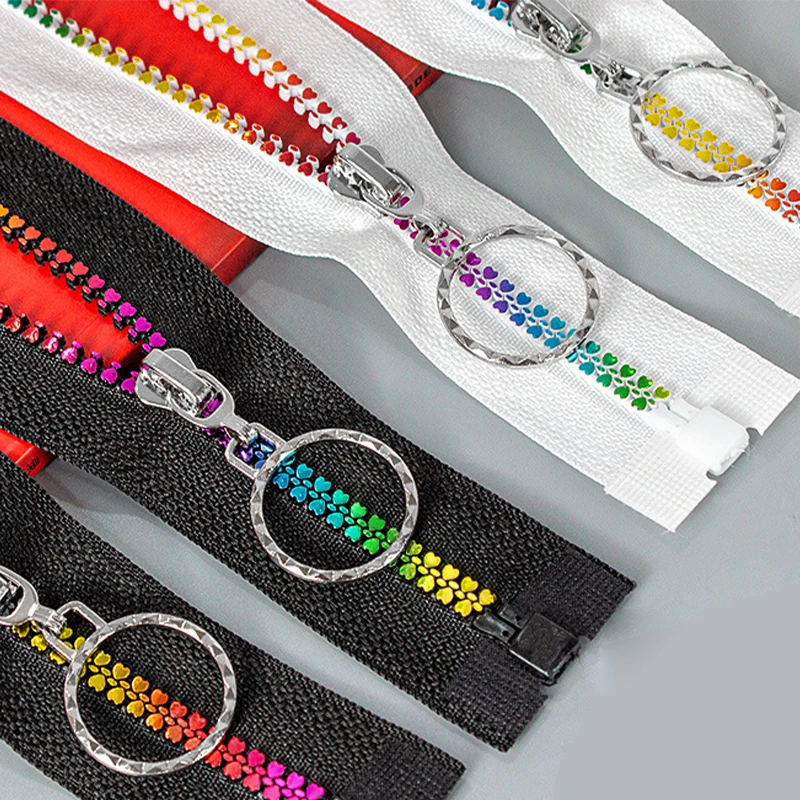 15 cm/20cm/30cm/40 cm/50 cm/60 cm živice zuby srdca zimy Zipper pre šitie príslušenstva na mieru čierna biela handra