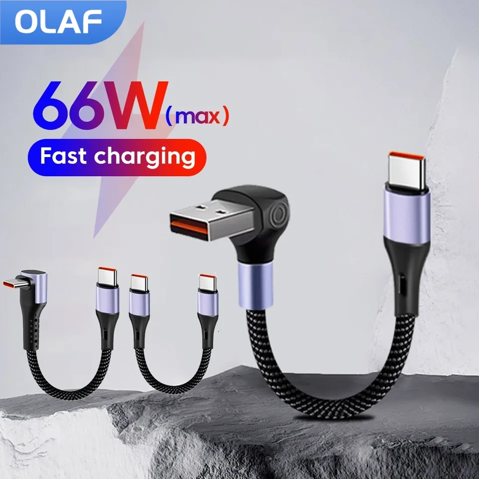15 cm/30 cm krátky USB C na typ C Kábel Rýchle nabíjanie 90 ° lakťový dátový kábel pre iPhone 15 16 Xiaomi Samsung Huawei Power Bank Bank