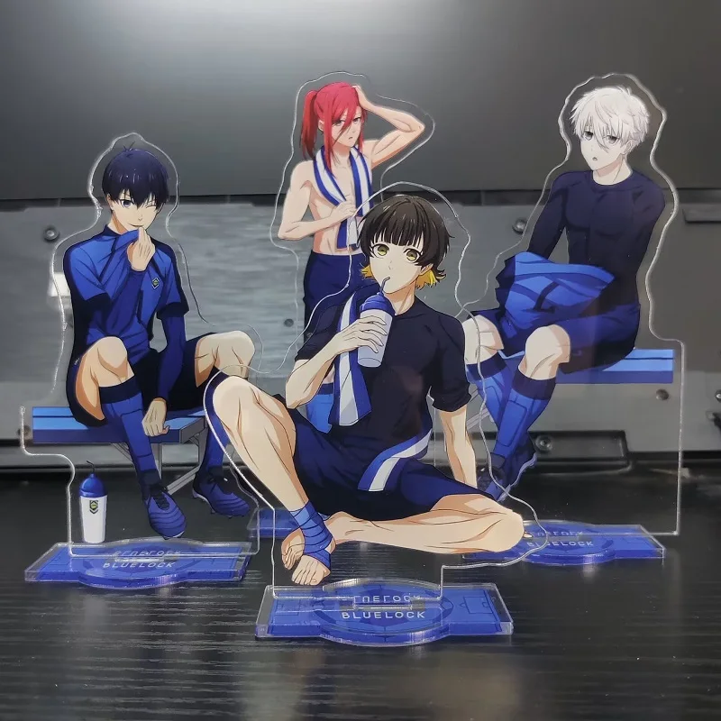 15 cm Japonsko Blue Lock anime figúrky Cosplay nový športový štýl akrylové obojstranné stojany modelové stolové dekorácie stojaci znak fanúšikov