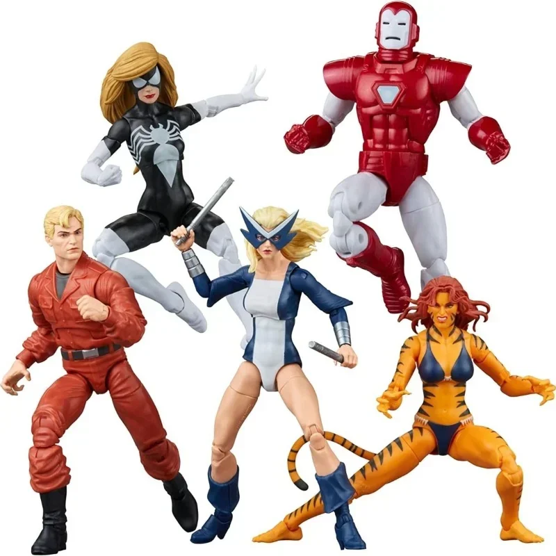 15 cm Marvel Legendárny Ml West Coast Avengers Iron Man Soundbird Tiger Woman Kĺbová pavúky, Iron Man