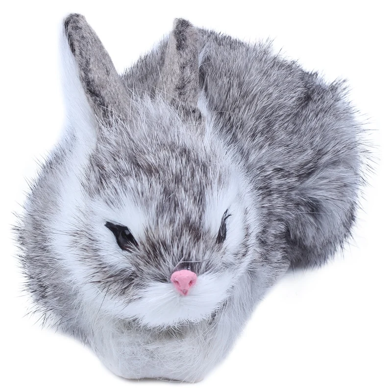 15 cm mini realistické roztomilé plyšové králiky kožušina LiveLike Animal Easter Bunny Simulation Toy Model Birthday Darček