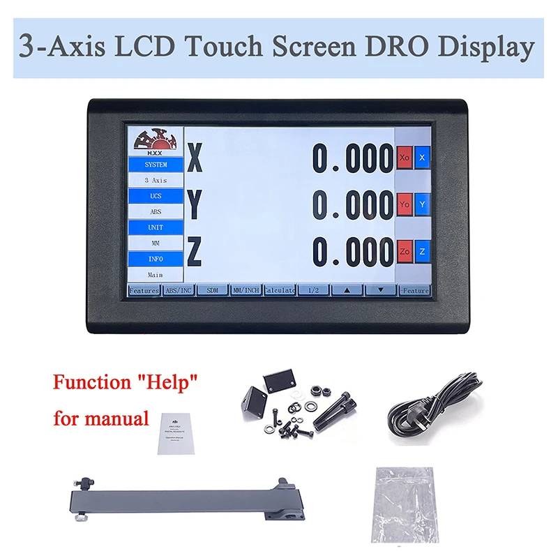 15 jazykov GCS910 3 AXIS LCD LCD TONT DIGITÁLNA DIGITÁLNA DRO DRO DRO pre sklenené lineárne stupnice pravítko