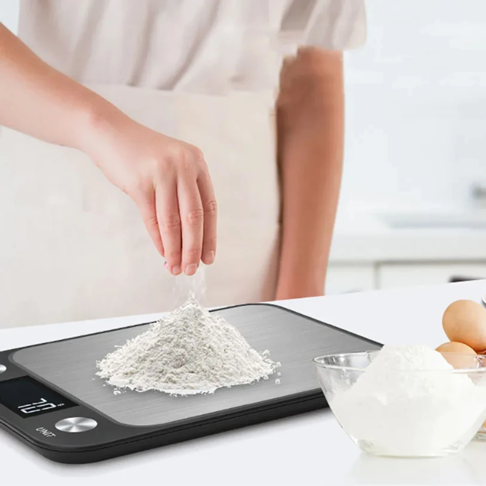 15 kg/1G kuchynská škála v mierke potravinovej stupnice z nehrdzavejúcej ocele Kuchynská škála vodotesná stupnica digitálna potravina pečenie mlieka Zeleninová hmotnosť váhy