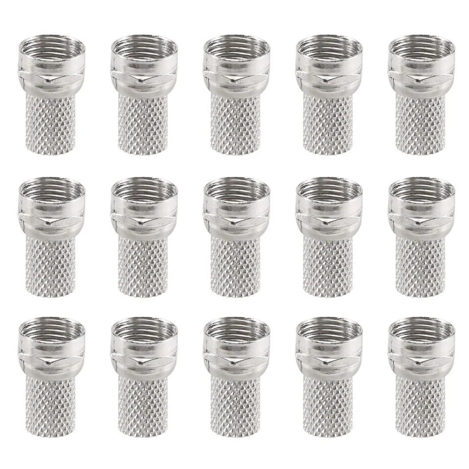 15 ks RG6 F-Type Twist-On Coax Coax Cable RF Connector Samec pre CCTV Camera