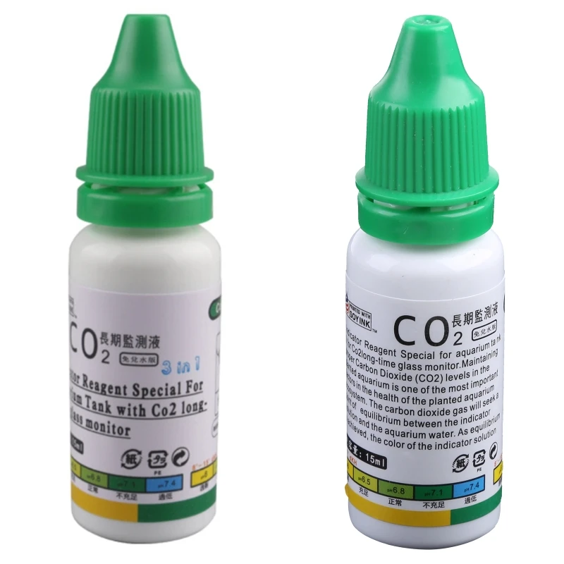 15 ml roztoku akvária CO2 roztok tekutiny sklo sklo uhličitý Oxid ryby pre rastliny nádrže životný stav kvapalina