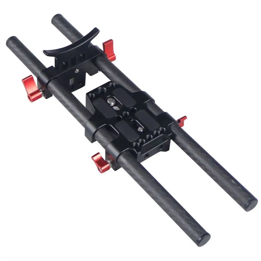 15 mm tyčinka Rail Clamct Montážna základná držiak pre Panasonic Fujifilm DSLR Camera Camera Cage Rada
