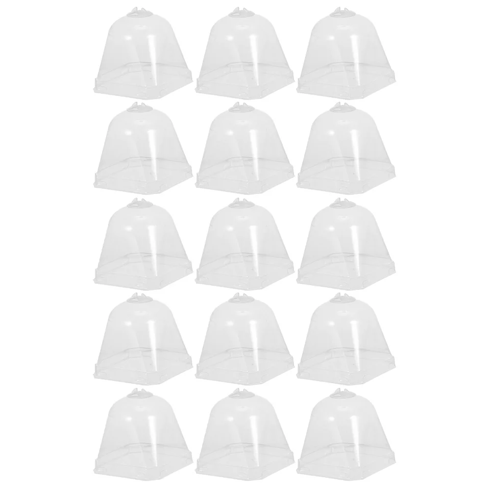 15 pcs Flower Pot Seedling Cover Cover Plant Cloche vlhkosť Dome Terrárium