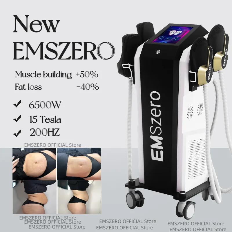 15 Tesla EMS Machine 6500W Hi-EMT svaly stimulátora tela Zničenie Emszero Technology sochársky salón RF Nova brucho