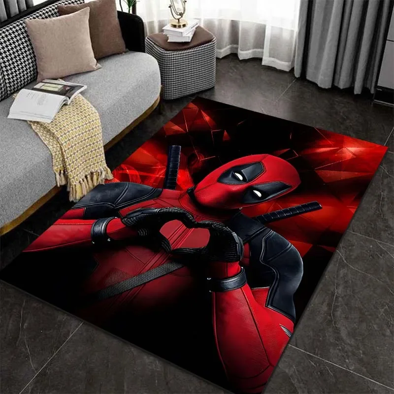 15 veľkostí Marvel Deadpool vzor koberec pre spál