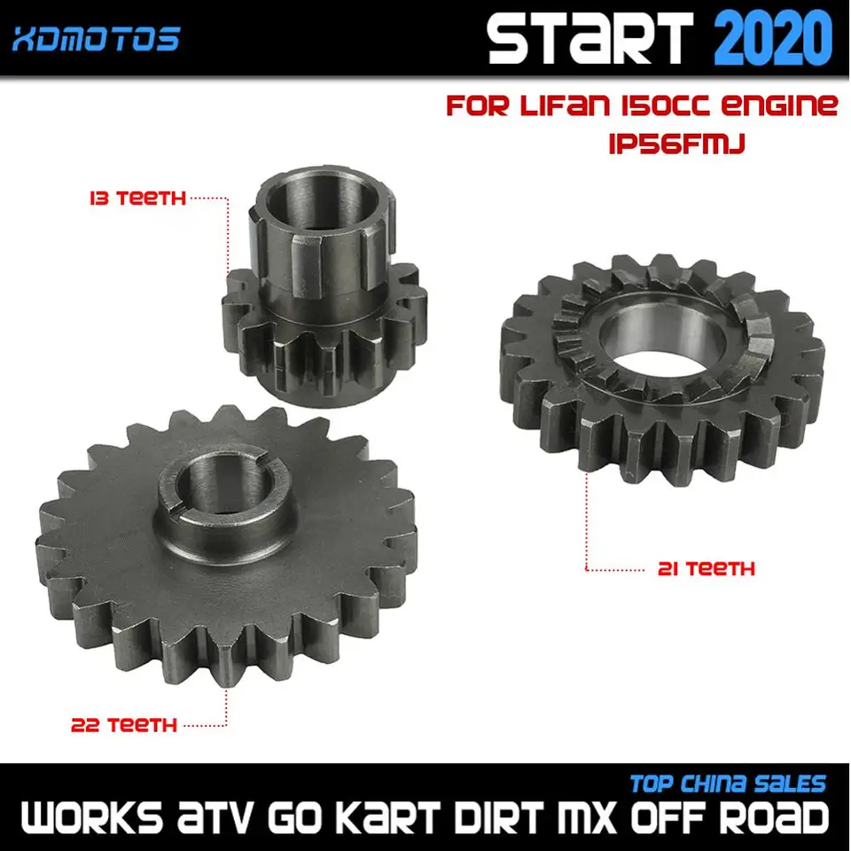 150 ccm Motorcycle Start Gear Gear Driven Gear Kit pre Lifan 150 LF150 1P56FMJ Horizontálne diely na bicykle Pit Pit Bike Motor