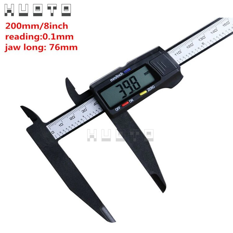 150 mm 200 mm 300 mm 0,1 mm digitálny elektronický strmeň Vernier C strmeň Čeľusť dlhý plastový digitálny strmeň mikromete DIY Nástroje