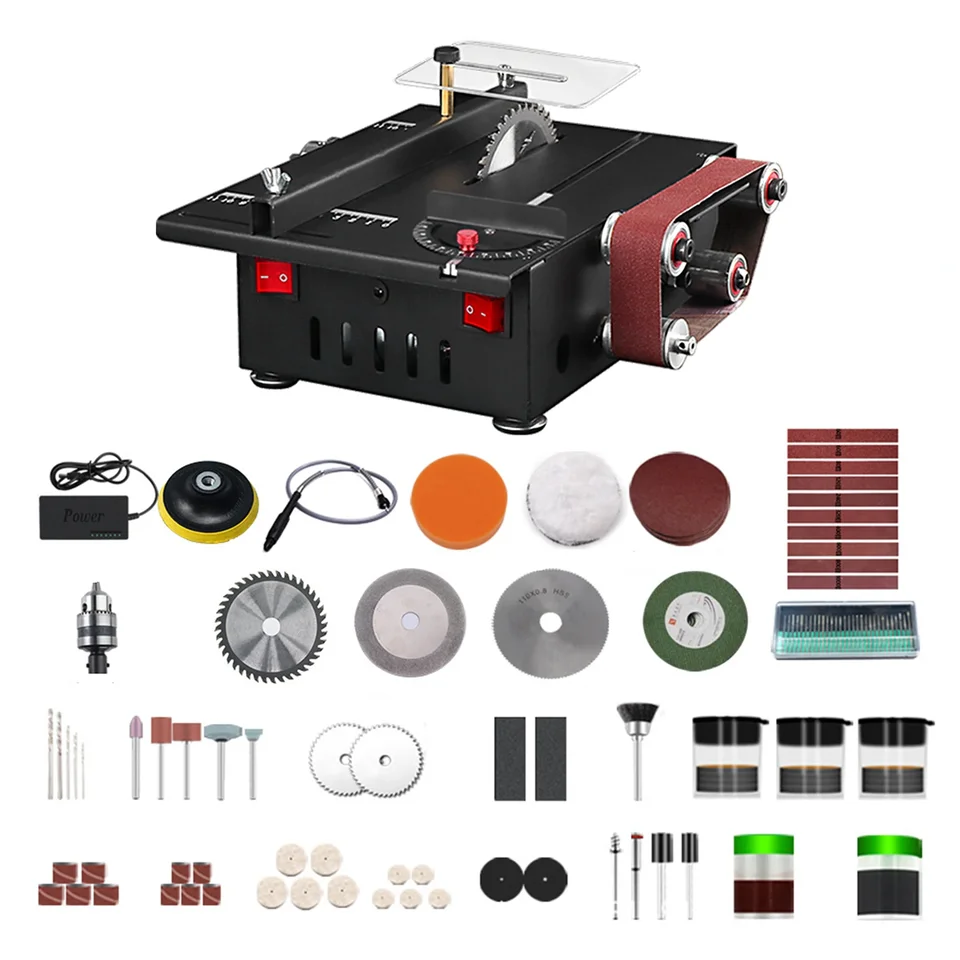 150 W 2 IN1 Mini Bench SWE a brúska s búrkou s predlžovacou tyčou, COLLET, BRINDING REZUČENIE Vŕtania, kruhová stolová píla
