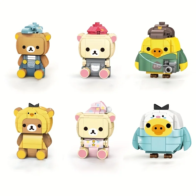 150 Častíc Cartoon Bear, malé častice zostavené stavebné bloky hračiek, Trend Creative Decotion, Gift
