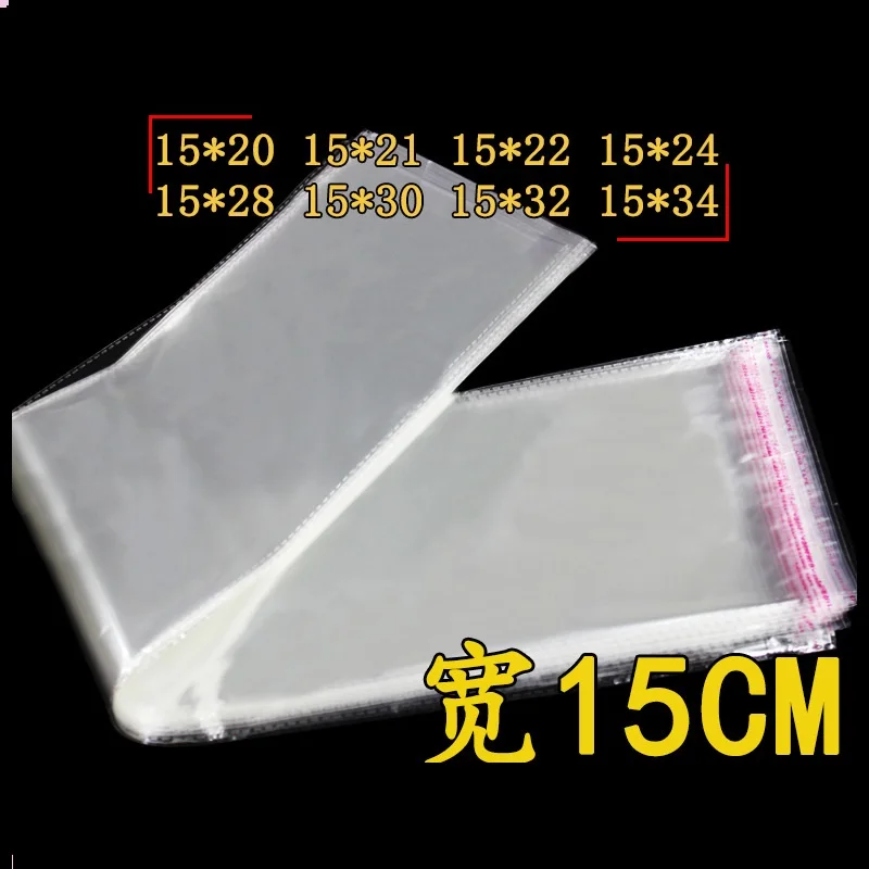 1500 kusov 6x12inch číry samohľadný faktúra Opp tašky Šírka 6 palcov, rôzne dĺžky violoncello vrecká