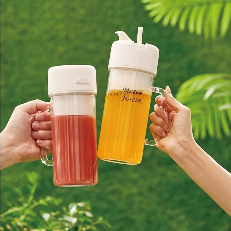 1500 mAh Electric Juicer Prenosný športový športový bezdrôtový šťavný pohár Multifunkčný mixér rozdrveného ľadového odšťavovača kokteilový mixér 500 ml