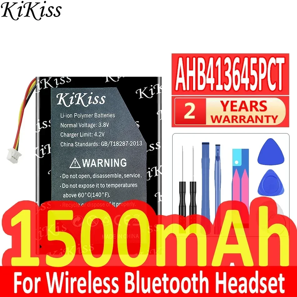 1500 mah Kikiss Výkonná batéria AHB413645PCT pre bezdrôtové náhlavné súpravy Bluetooth pre Sennheiser PXC 550 Batteria