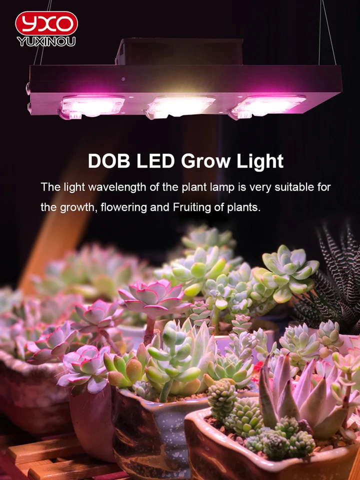 1500 W COB DOB LED GROW LIGHT 110V 220V Rast PHYTOLAMP s chladiacim ventilátorom pre hydroponický skleníkový vnútorný zeleninový semeno