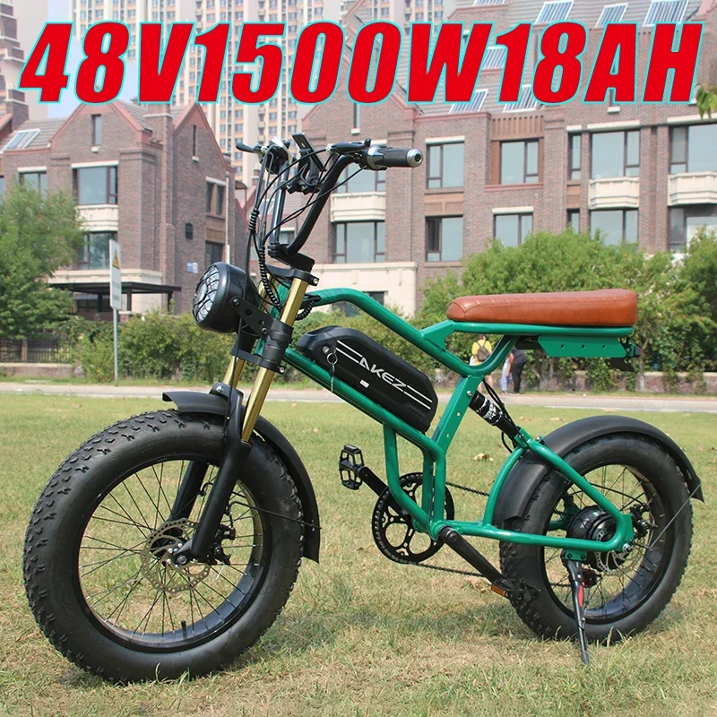 1500 W Výkonný motorový bicykel 48 V 18AH R R R ROZHODNUTÍ BATTER BRKZUJE 20*4,0 palca tuková pneumatika Ebike Snow Mountain Electric Bike Bike