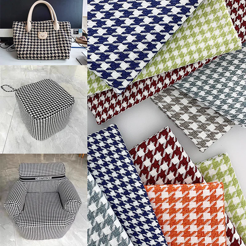 150cmx50cm 400 g/m Houndstooth thrist tkanina DIY Šijacie odevy Tkanina/vrecko/vankúš/hodenie vankúša/podávacie látky Materiál tkaniny