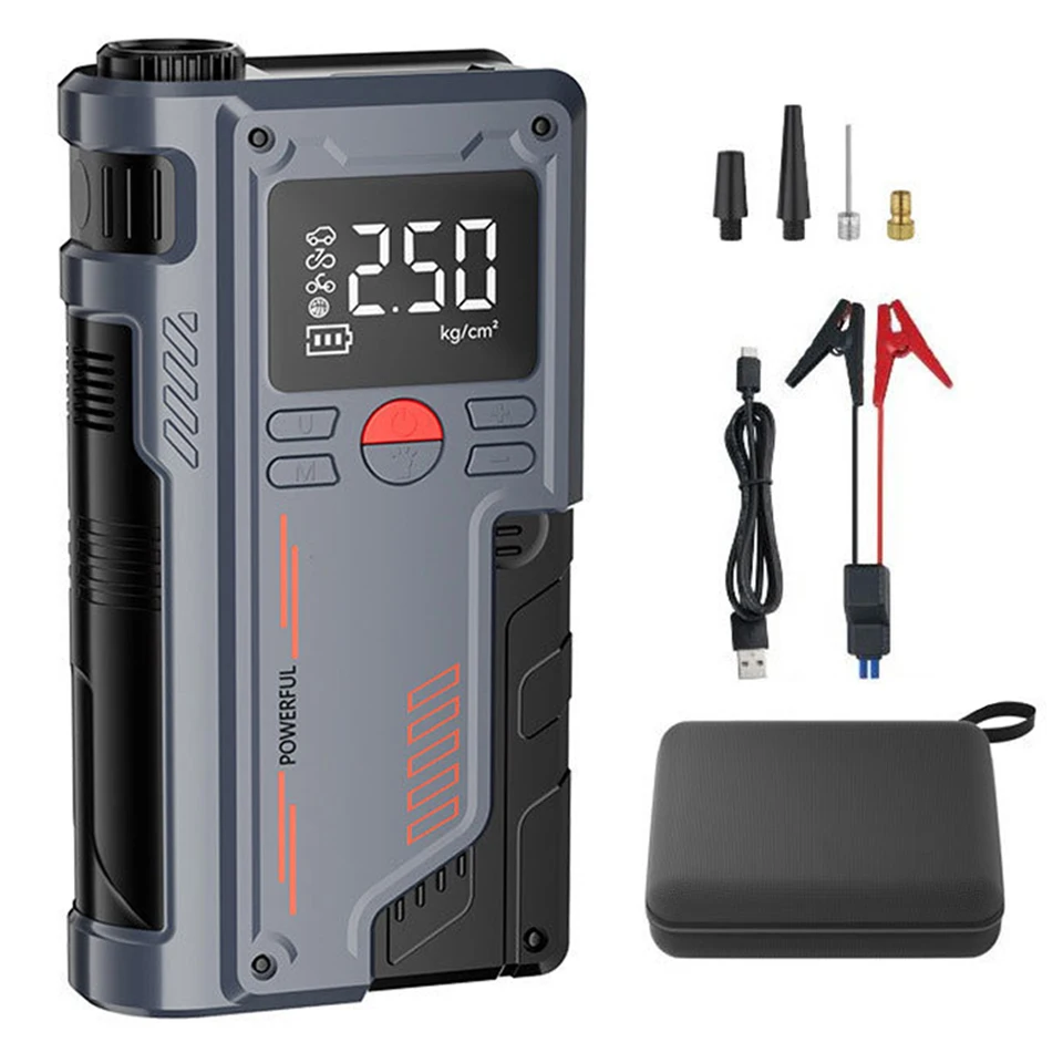 150psi Elektrické pneumatické čerpadlo USB nabíjateľný skok prenosné prenosné čerpadlo na inflátor automobilu 8000 mAh bicykel vzduchový kompresor pre pneumatiky automobilu
