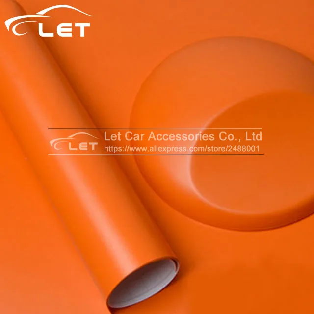 152x30cm Orange Matt Matte Vinyl Car Decal Wrap Sticker Glossy Wrap Maloobchodný predaj pre nálepku na motocykle Hood Roof