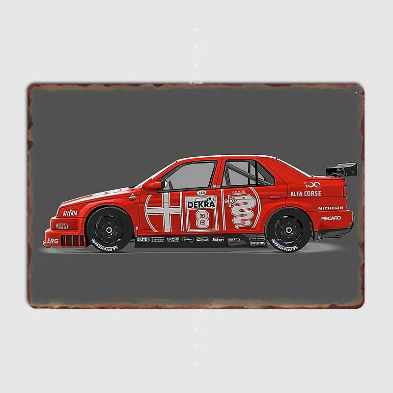 155 DTM pretekársky automobil legendárny pretekár retro kovový znak plagát garáž pre interiérovú izbu dekor klub cín Home Wall Decor