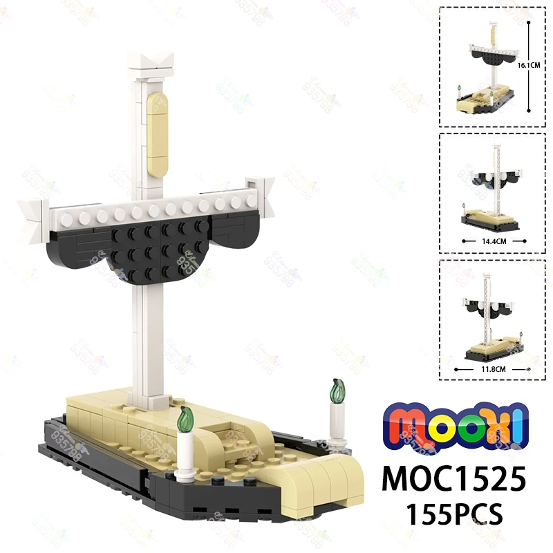 155ks kreativita série Pirátske lodné dekorácie Budúce bloky anime karikatúry duchovné hračky rakvy čln pre deti MOC1525