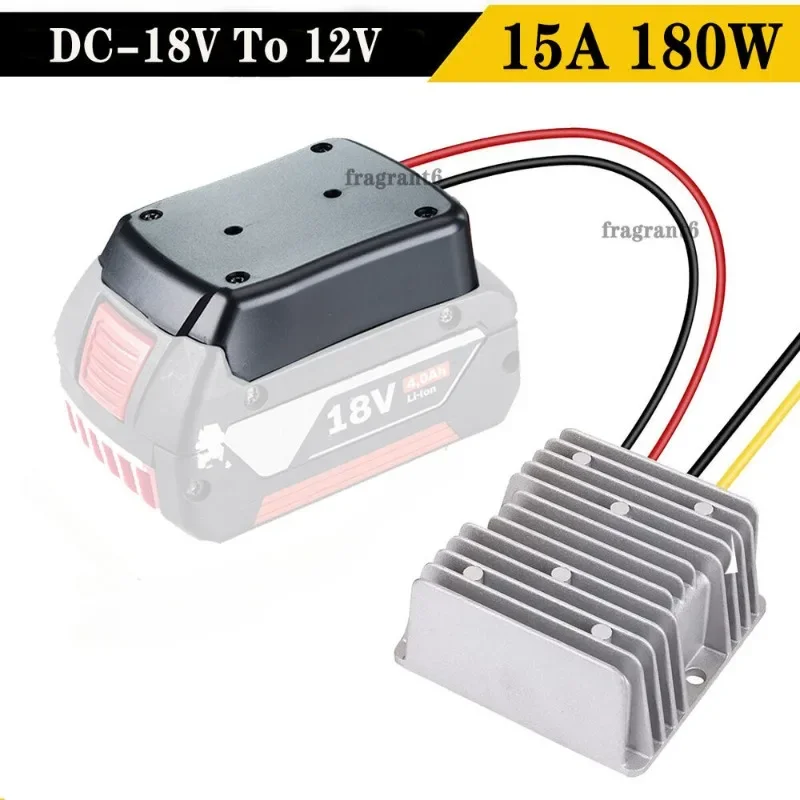 15A 180W Krok nadol DC napätia prevodníka pre Bosch 18V až 12 V batériu Dock Domov DIY Adapter Automatický Buck Boost
