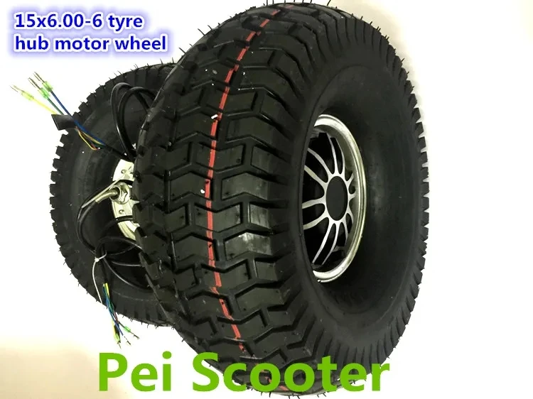 15inch 15 palcov 15x6,00-6 pneumatík bldc s jedným hriadeľom bez kefy bez geardu DC Motor pre kolobežku pre Scooter DIY PHUB-70