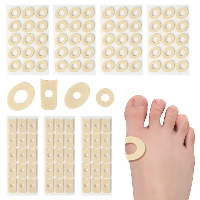 15ks/hárok Callus Cushions topánky Pätná podložka pena Round Toe Foot Corner Bunion Chrániče chrániče chráničov chráničov chráničov omietkovej omietky Kukurica Odstránenie kukurice