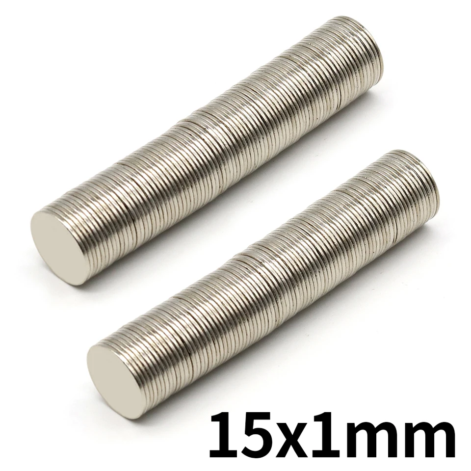 15mmx1mm neodymium magnet n35 okrúhly magnet permanentný ndfeb super silný magnetický disk 15x1
