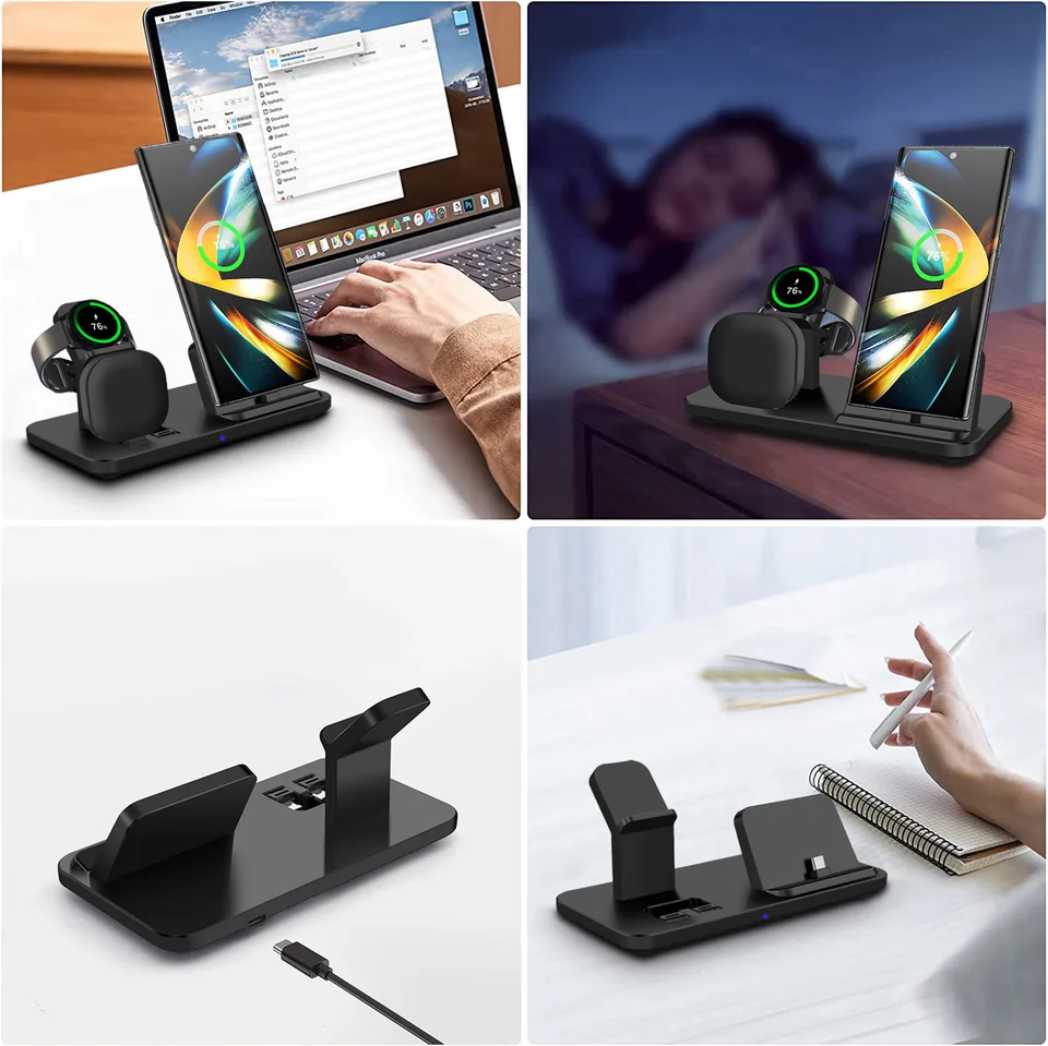 15W 3 v 1 rýchla bezdrôtová nabíjačka pre Samsung S24 S23 S22 S21 Z Flip Z Fold Zohla
