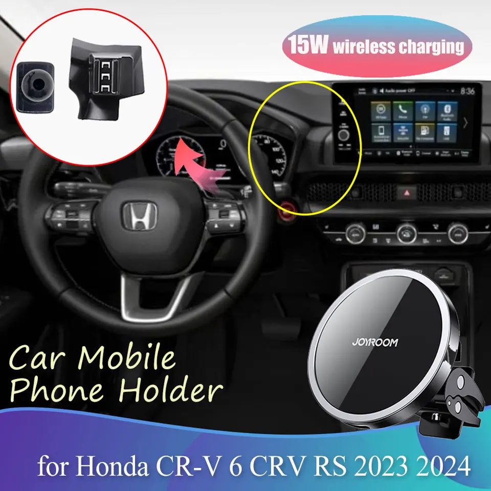 15W držiak mobilného telefónu pre mobilný telefón pre Honda CR-V 6 CRV RS 2023 2024 Air Vent Clip Magnetic Stand Wireless Accessories iPhone