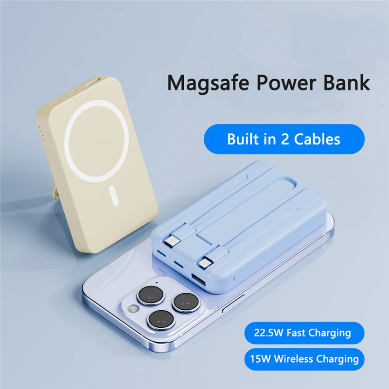 15W magnetická bezdrôtová nabíjačka Power Bank 22,5 W rýchle nabíjanie pre iPhone 15 Samsung Xiaomi Prenosná náhradná batéria Powerbank