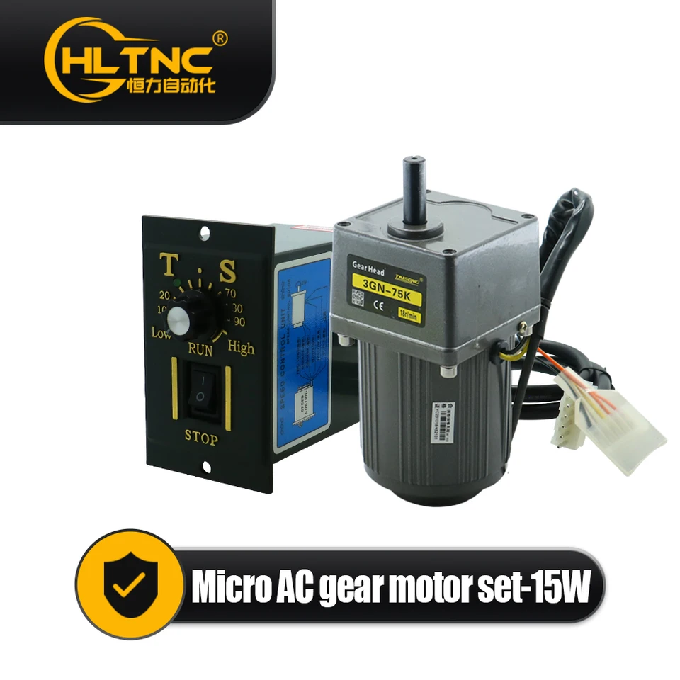 15W micro AC motor 220V 50/60 Hz asynchrónny motor indukcie motora 10 mm + ovládač rýchlosti 1350 ot./min na balenie