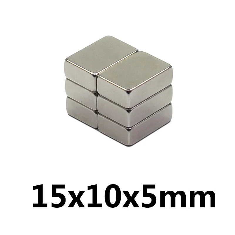 15x10x5 mm Cubid Block Magnetic 15x10x5mm Neodymium magnet 15x10x5mm Permanentný Ndfeb super magnety 15*10*5