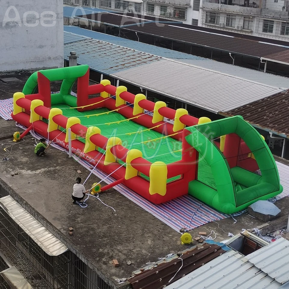 15x6m nafukovací futbalový poľný futbalový poľný futbal pre ľudský futbal