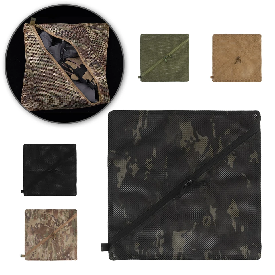 16*16 palcové taktické skladovacie sieťové tašky Prenosné maskovacie úložné tašky Outdoor Hunting Camping Clothing Accessories Storage Bag