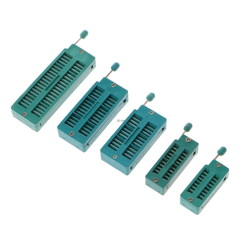 16 20 24 28 40 P PIN 2,54 mm Green Dip Test Universal Zif IC Socket Welding Typ DLS Homeful