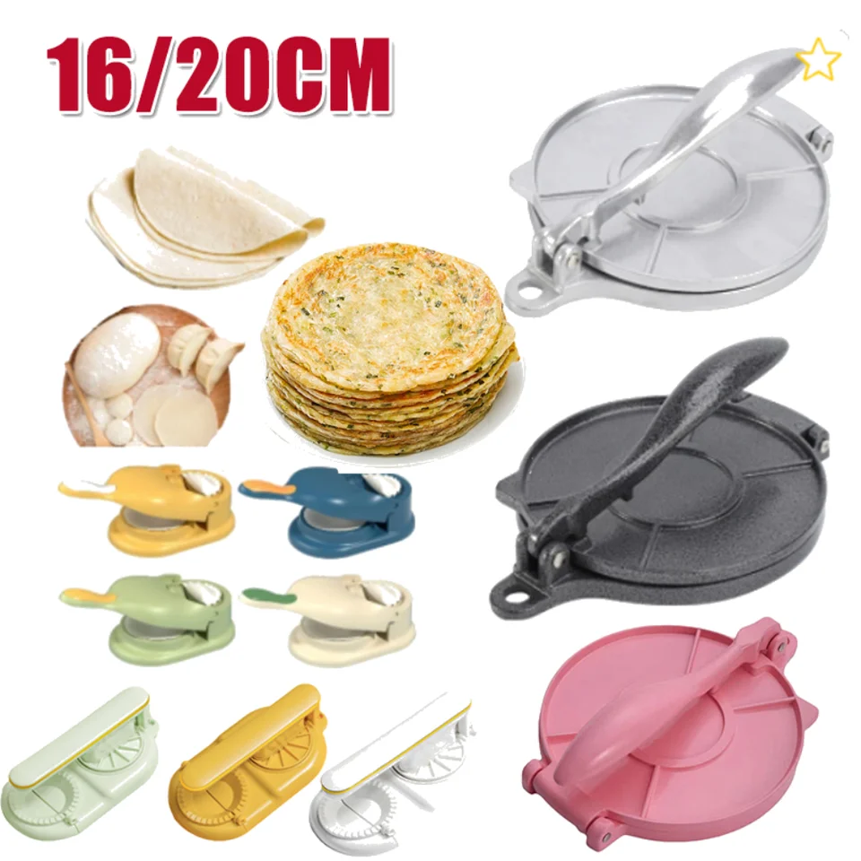 16/20 cm Tortilla Press Maker hliníková zliatina DIY manuálne kukuričné ​​tortilly na lisovacie náradie