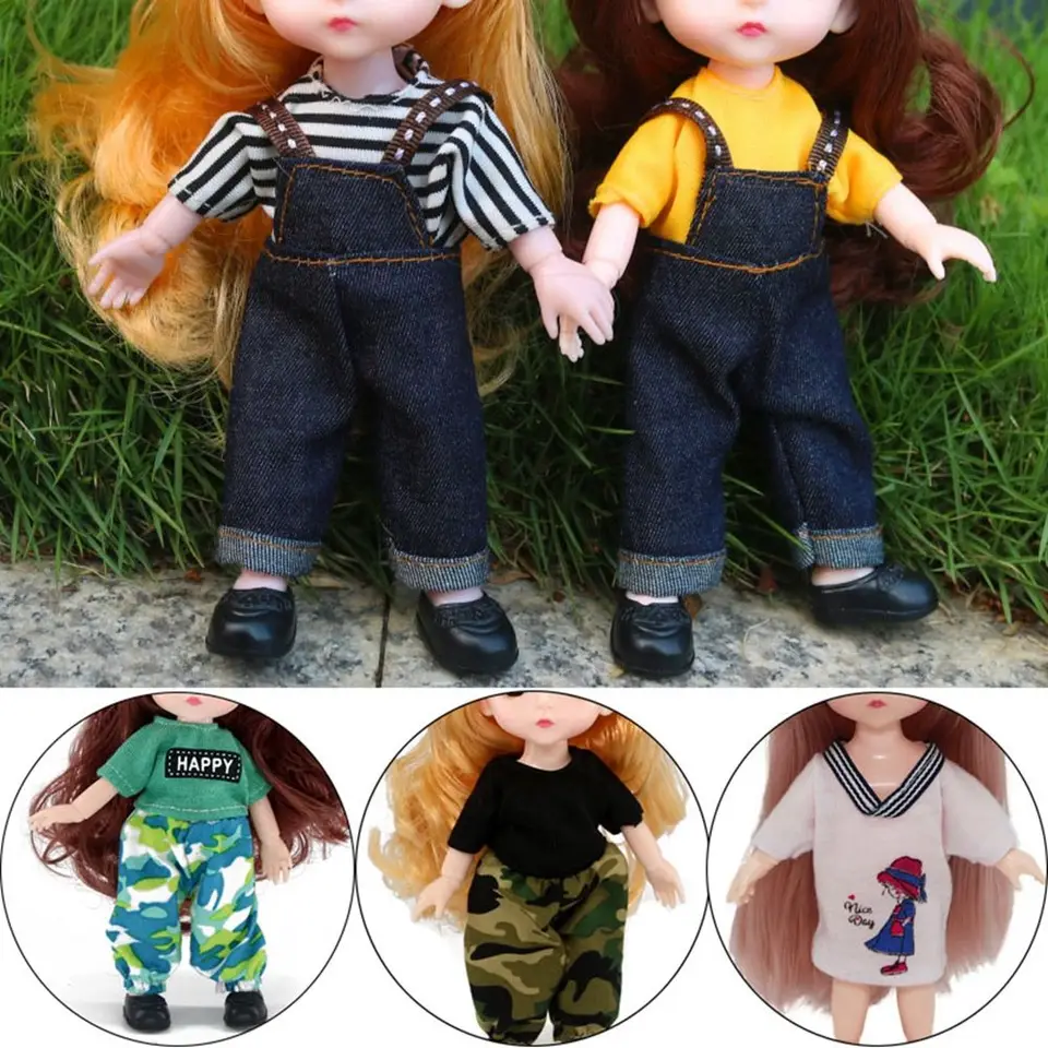 16 cm odevy na bábiky High-end Destač sa môže obliecť módne šaty sukňou Najlepšie darčeky pre deti dievčenské hračky Dolls Accessories