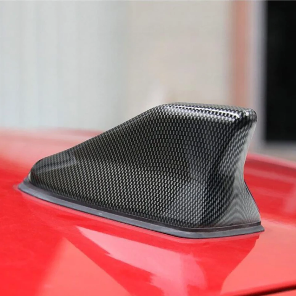 16 cm Univerzálne uhlíkové vlákno vzhľad auta Strecha Top Mount Shark pre Aygo Hyundai Kona Teleskopická anténa Miata Alfa Romeo GT Sandero