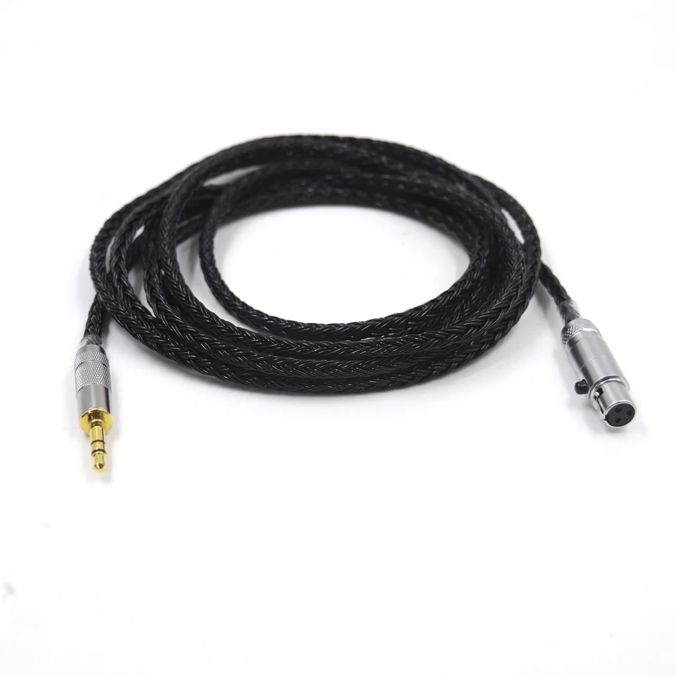16 Core Audio slúchadlá pripevnené káble 3,5 mm stereofónna zástrčka k Mini XLR pre AK G Q701, K240S, K271, K702, K141, K171, K712
