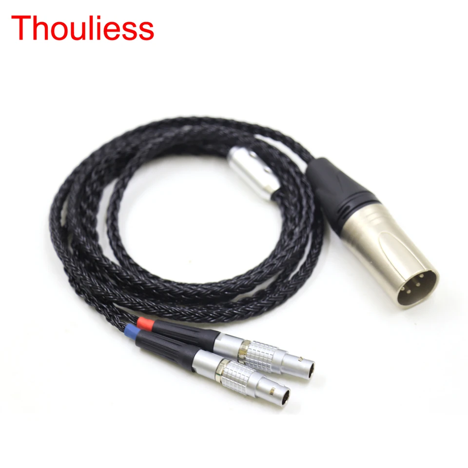 16 Core HiFi pre ohnisko Utopia elear 4pin XLR 2,5 mm/4,4 mm vyváženie strieborného kábla pre modernizáciu slúchadiel