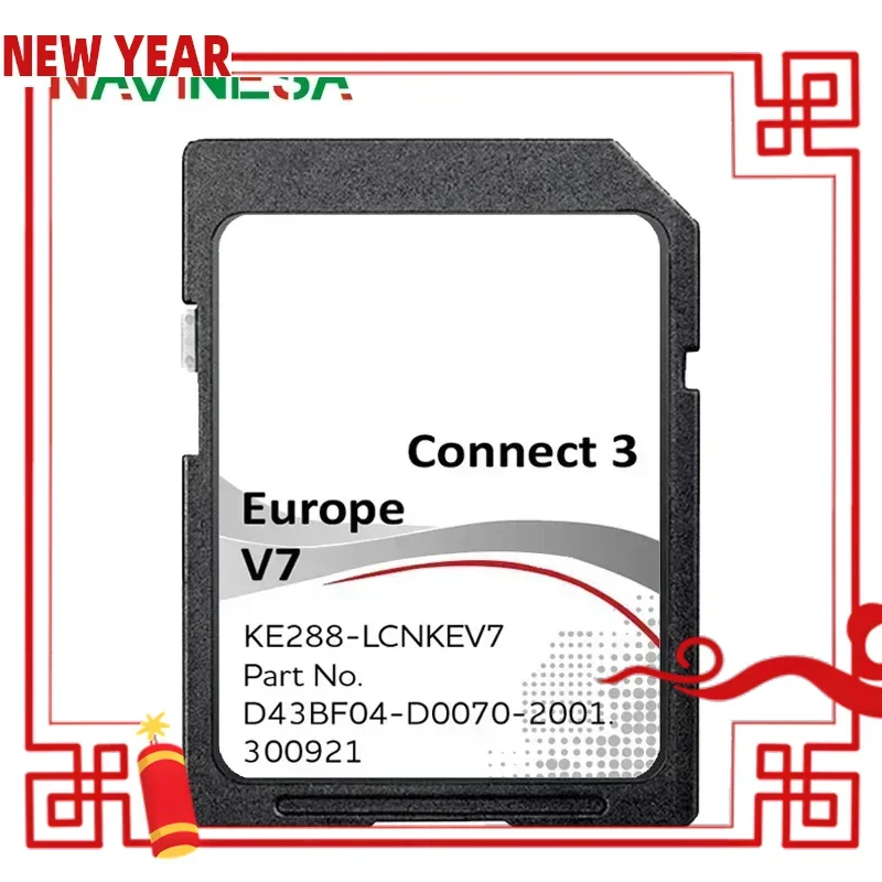 16 GB Connect3 V7 pre Nissan Qashqai 2013-2017 SAT Nav GPS verzia SD Card GPS Europe Map CAR