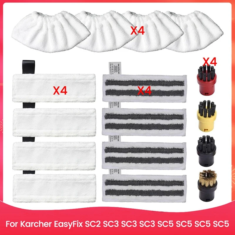 16 ks Mikrovlákniny čistiace mopové doštičky súprava príslušenstva pre Karcher Easyfix SC2 SC3 SC4 SC5 SC5 Výmena diel