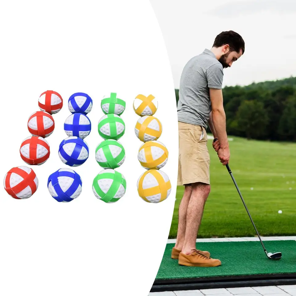 16 kusov golfové lepkavé gule, herné doplnky, robustné pre dospelých dospievajúcich v domácnosti Vonkajšie párty prenosné športové lopty hračky