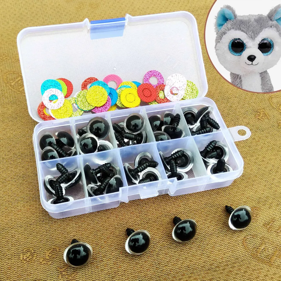 16 mm bezpečnostné plastové farebné bábiky pre hračky Hračové háčkované zvieratá Dolls Crafty Amigurumi Eyes pre plyšové doplnky pre hračky