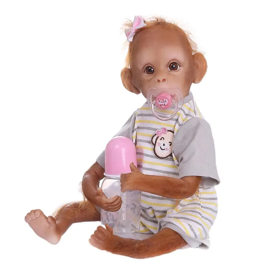 16 palcov opičí handrička detail maľované Reborn Dolls Darček darček